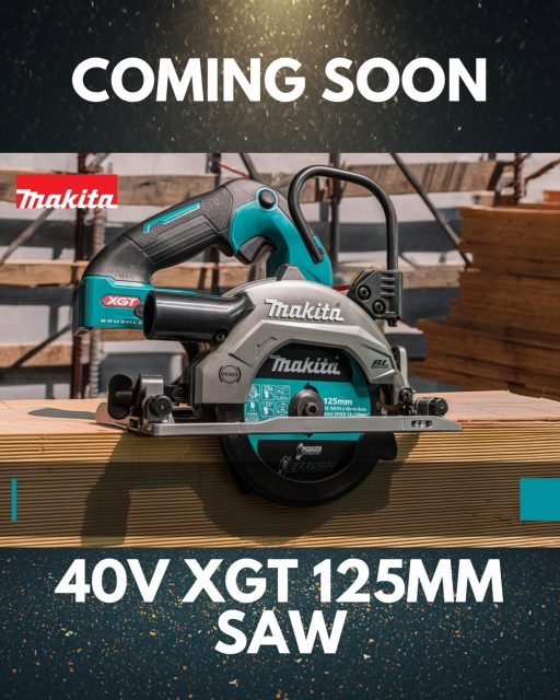 Coming soon: HS014GZ

40V XGT Brushless 125mm Circular Saw

45mm timber / one pass
Auto torque under load
Flush cuts / tool-less base
-15° bevel for close-to-wall
Fine adjustments / rigid base
AFT anti-kickback

Compact. Cordless. Built for site.

#MakitaXGT #ComingSoon #citypowertools #rightgear
